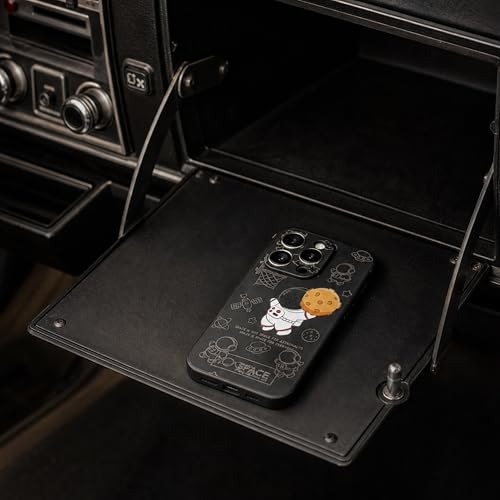 Image of Cosmic Silicone Astronaut Case for iPhone 15 Pro Max, Cute Soft Touch Designer Protective Cover, AstroShield Shockproof Defense with Matte Anti-Slip Grip | Astro Midnight