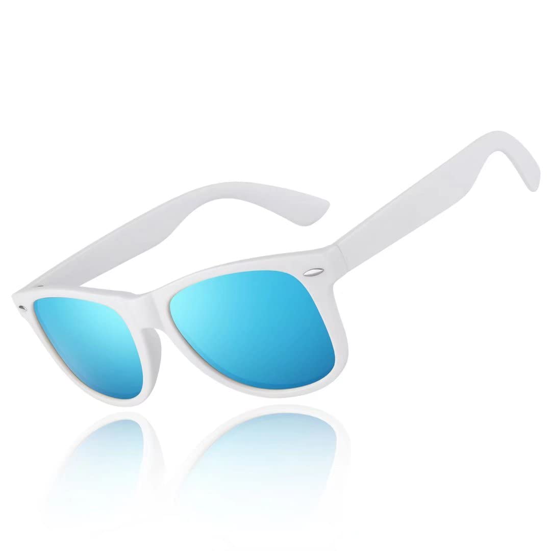 LINVO Occhiali da Sole da Uomo Donna Polarizzati Guida Protezione 100% UV400 Retrò Anni '80 Design
