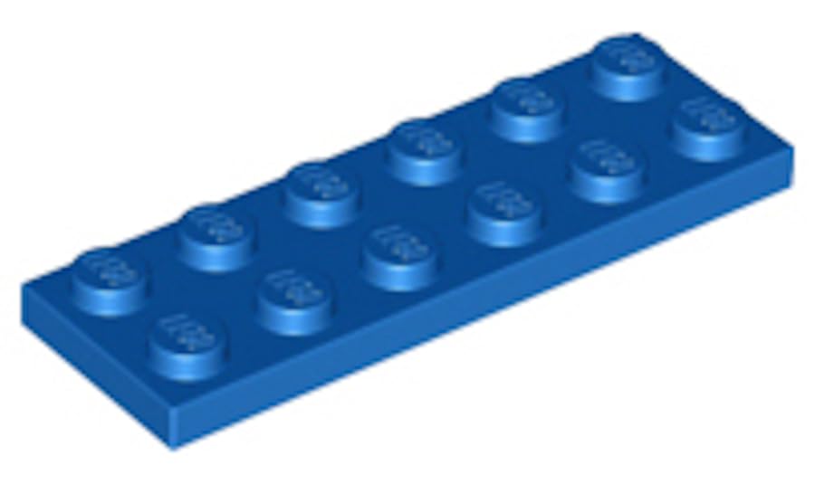 LEGO Plate 2 x 6 Part 3795 (Blue, 10, Bricks) — image 1