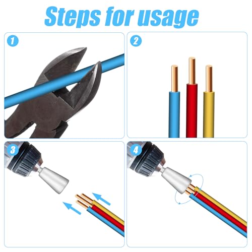3 ferramentas de torção de arame, ferramenta de decapagem de fios sem descascamento e conector de fi