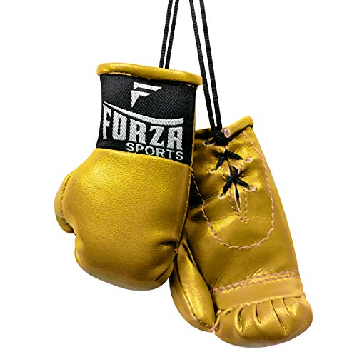 Guantes de boxeo dorados Forza Sports en talla única para mejorar tu rutina de gimnasio