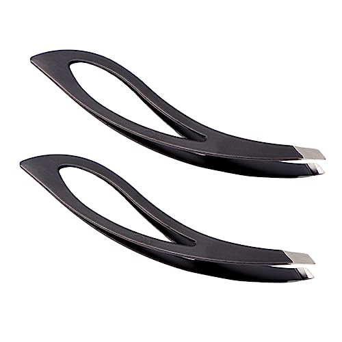 SHERCHPRY 2 Piezas Clips de ceja pinzas de cejas Herramienta de ceja kit de cejas pinza para cejas con punta inclinada trajes para hombres pinzas para recortar cejas pinzas para cejas