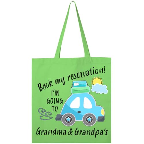 Bolsa tote inktastic 'Book My Reservation: ¡Voy a casa de los abuelos!' miniatura 1