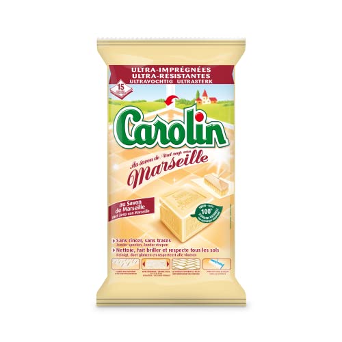 Carolin lingettes jetables au savon de marseille x15 - vue 5