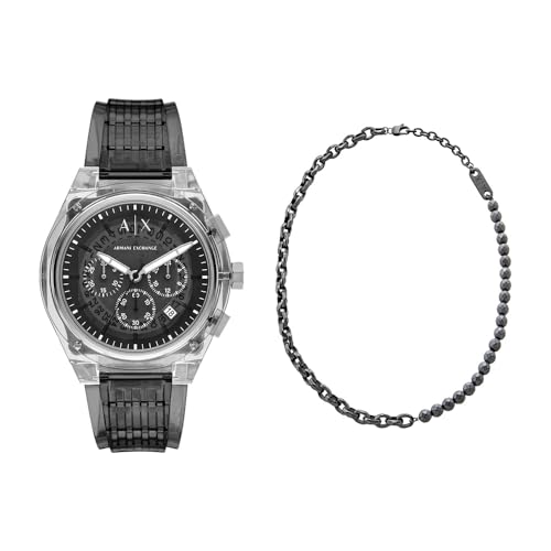 Montre Chronographe Armani Exchange et bijoux pour structurer votre style masculin avec audace