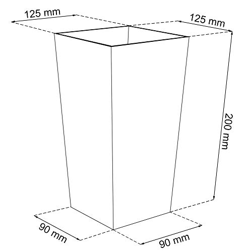 Miniatura 2 de Well Home Mobiliario Decoración 3x Maceta Alta Urbi 2 Litros, De Plastico, 12,6 X 12,6 X 20 Cm En Color Blanco, Pk4621