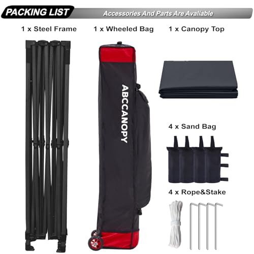 ABCCANOPY 3x4.5M Fully Waterproof Pop Up Gazebo With Upgraded Roller Bag, 4 Weight Bags, Stakes and Ropes (Black) 5 ABCCANOPY 3x4.5M Fully Waterproof Pop Up Gazebo With Upgraded Roller Bag, 4 Weight Bags, Stakes and Ropes (Black) - Image 5
