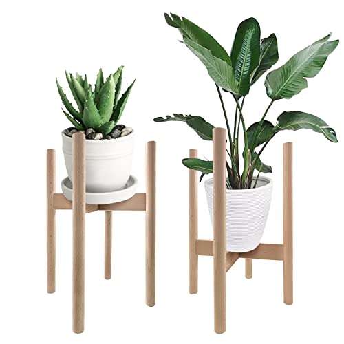 BESLAM Support pour pot de fleurs d'intérieur et d'extérieur - 20,3 cm - Couleur bois Cover