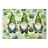 St Patrick's Day Klavers en Kabouters Vlag 2x3 Ft Tuinhuis Vlaggen Dubbelzijdige Outdoor Yard Vlag Vakantie Banner met Messing Grommets Party Yard Home Decor