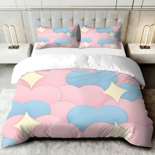 Parure de lit Saint-Valentin idée cadeau romantique | Housse + 2 taies - 2
