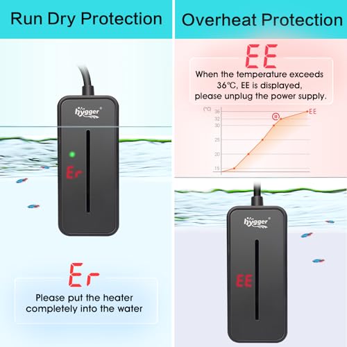 Calefactor de mini acuario hygger de 100W para tanques beta de agua dulce 5