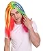 6ix9ine Daniel Hernandez Rainbow Long Straight Wig | Rainbow Celebrity Breathable Capless Cap Designed Wigs