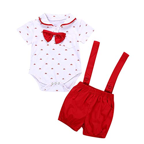 Grenouillère bébé manches courtes rouge M pour change facile