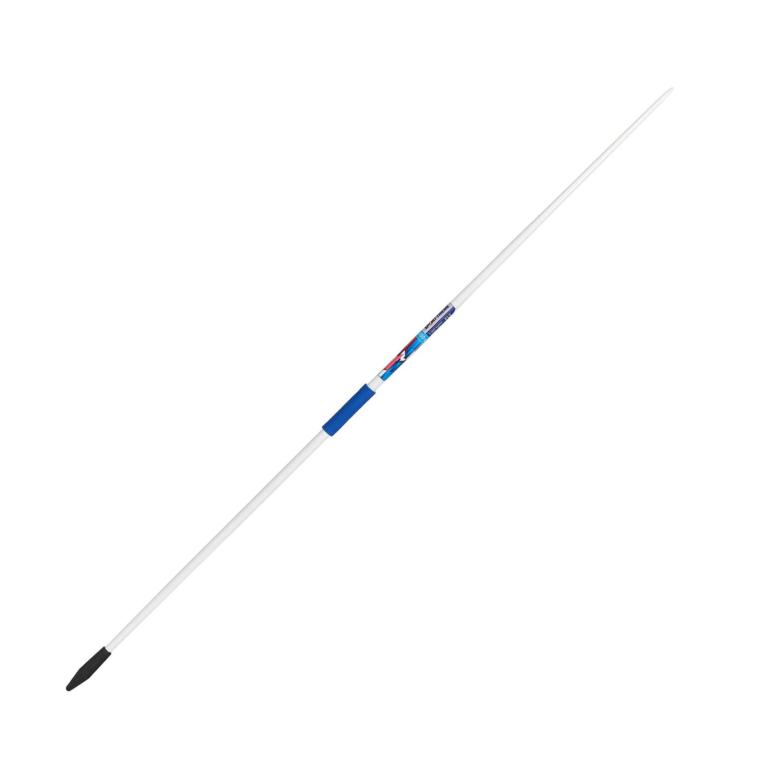 Sport-Thieme Trainingsspeer Fly | Gummispitze für Hartplatz Kunstrasen EIS | Verschiedene Größen | Blau | Baumwollkordelgriff Aluminium Schaft | Für Werfen Stoßen Training Outdoor