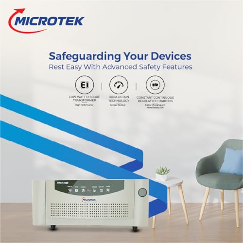 Image of Microtek Super Power UPS 900 12V Pure Sine Wave 800VA Inverter Combo | M1502424JT 150Ah Battery, For Home, Office & Shops, 3 Years Warranty (Inverter), 4 Years Warranty (Battery)