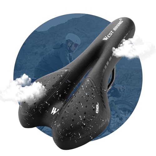 LuTuo Bequemer Fahrradsattel Herren Damen, weich Gel Fahrradsitz, Hohl...