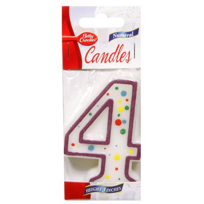 Betty Crocker Bougie Chiffre # 4, 1 EA