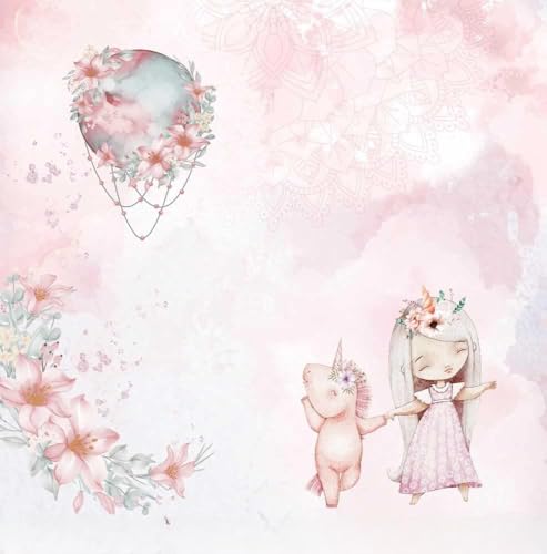 Papers For You Papel Scrap doble cara 180gr 12'x12' (Princess Secrets)- pack 4 uds.