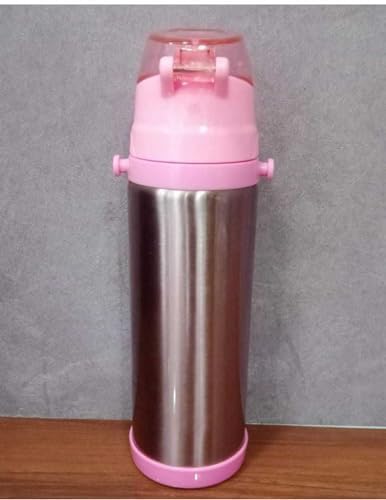 Image of Stainless Steel 3D Cartoon Printed Sipper| Double-Layer Water Bottle | 500ml Leak-Resistant Drinkware for Girls | Princess Design Travel Mug for School, College & Tuition Use
