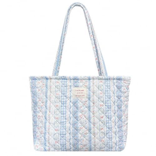 Image of Sunwel Fashion Top Zipper Floral Quilted Bag Small Tote Bag for Women