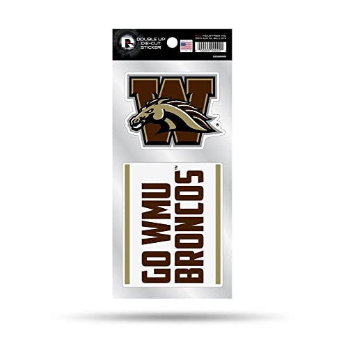 NCAA Western Michigan Broncos Double Up Die Cut 2-Piece Sticker Sheet