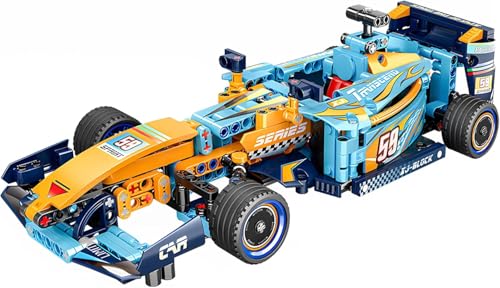 Image of Chocozone Pull Back Race Car Model Building Set, Formula One Speed Champion Car Building Block Toys for 10+ Years Old Boys Girls & Adult - 635PCS