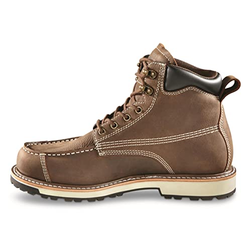 Guide Gear Rugged Timber Mens Chukka Boots Waterproof Leather Work Shoes, Moisture Wicking Insoles, Pull-On Ankle Boot4