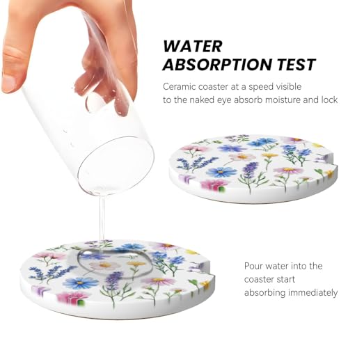 50% Off Vintage Flower Car Cup Coasters 2 Pack - Image 3