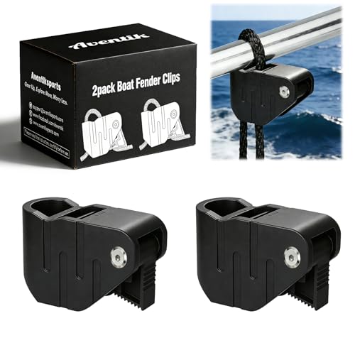 EDSRDPLT Boat Fender Clips 2 Pack Quick Release Adjustable Boat Fender Hanger for Rails and Cleats Boat Bumper Holder Adjuster for Pontoon and Dock Protection