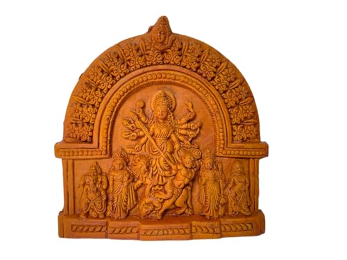 Mukherjee Handicraft’s Terracotta Maa Durga Ma Dura Sherawali Maa Wall Hanging Showpiece Medium Mukherjee Handicraft’s Terracotta Maa Durga Ma Dura Sherawali Maa Wall Hanging Showpiece Medium