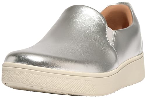 FitFlop Women's Rally Leather Slip-ON Skate Sneakers