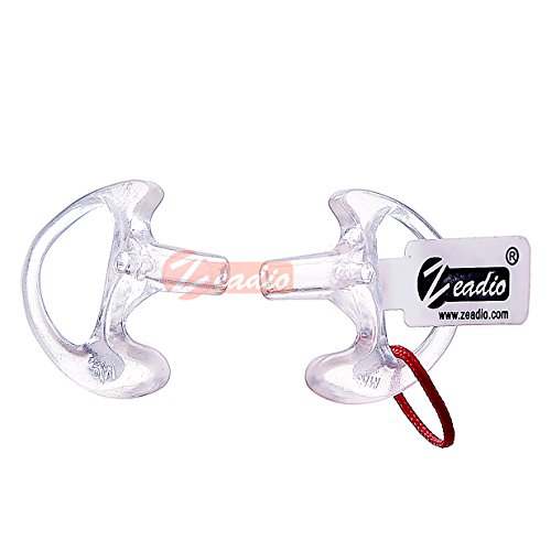 Zeadio Earplug Earmould Earbud for Two-Way Radio Coil Tube Audio Kits, ES-02S (Clear, Small, Pair of 1)