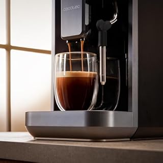 Cecotec Kaffeevollautomat Cremmaet Lungo Steam. 19 Bar, Thermoblock, 5 Getränke, Dampfdüse, 5 Mahlgrade, Doppelter Arm, Entkalkung, Wasserbehälter 2L, 280g Kaffeebohnen, Touchscreen