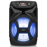 Technical Pro 500 Watts Portable 8 Inch Bluetooth Speaker with Woofer & Tweeter - Festival PA LED...