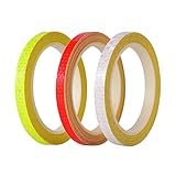 BBTO Reflective Tape 3 Rolls 3 Colors Micro Prismatic Sheeting Safety Reflective Tape, 26 Yards in Total