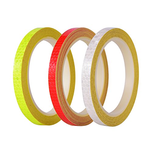 BBTO Reflective Tape 3 Rolls 3 Colors Micro Prismatic Sheeting Safety Reflective Tape, 26 Yards in Total