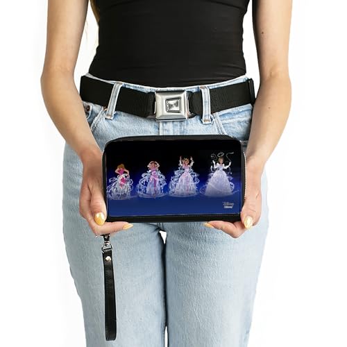 Buckle-Down Women's PU Zip Around Wallet Rectangle-Cinderella, 7.5"x4.5"3