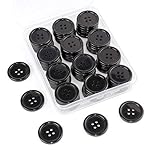 [Material y calidad] Los botones blanco negro y 8 colores son botones de resina de 4 agujeros, redondos y delicados. Hay dos especificaciones de botones de madera, dos agujeros con impresión y cuatro agujeros sin impresión, 65 botones por caja