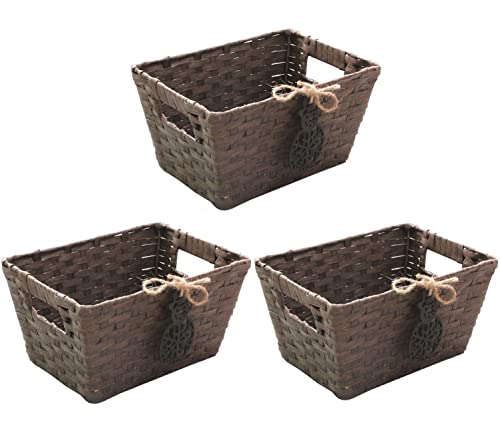 wm Homebase 3er Set Weihnachten Aufbewahrungskorb Korb Aufbewahrungsbox Organizer Korb Spielzeugkiste Weihnachten Schneemann PA004x3 (braun) Cover