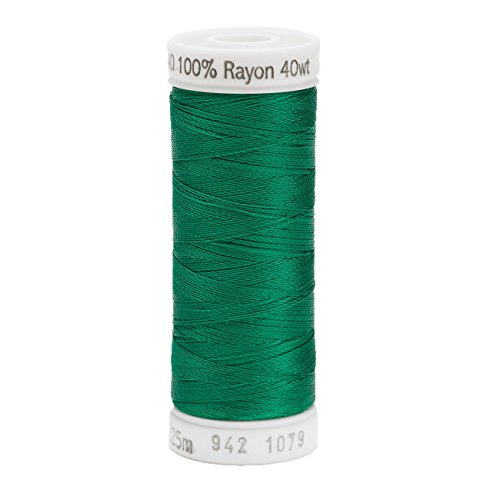 Hilo de rayón Sulky 250 yardas verde esmeralda miniatura 1