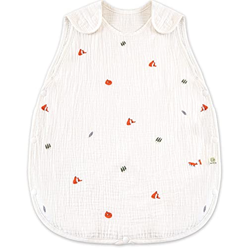 イブル スリーパー 赤ちゃん ガーゼ 綿100% ベビー用 新生児 通年 寝たまま着せられる 0~4歳まで
