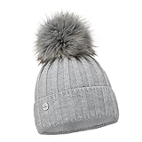 🔝 TRAGEKOMFORT: Eine dicke, aber leichte Kaschmir Mütze, die nicht kratzt. Sitzt perfekt ohne am Kopf zu drücken. Außergewöhnliche Bommelmütze, die sogar größte Frostbeule einkuschelt. Dank weichem Fleece innen ist die Strickmütze super warm und kuschlig.
