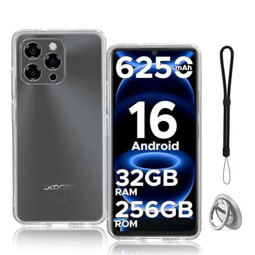 DOOGEE Note58 / Note58 Pro 用 ケース カバー スタンド付き 角度調整可能 車載ホルダー対応【NOUKAJU】 スマホケース ストラップ付き 軽量 ソフト TPU クリア 持ちやすい 指紋防止 耐衝撃 黄変防止