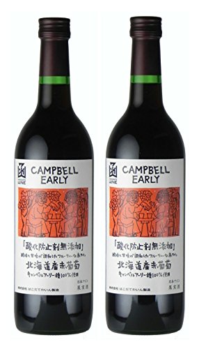 はこだてわいん 酸化防止剤無添加キャンベルアーリー [ 720mlx2本 ]のサムネイル