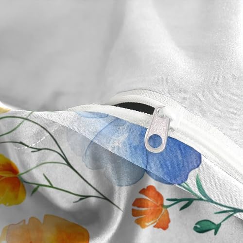 Parure de lit fleurs aquarelle 3D en microfibres douce king size 220x240cm - 8