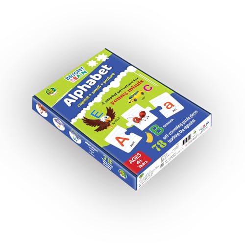 Image of The Book Tree Capital and Small Letter Alphabet Puzzle - 78 Piece Jigsaw Puzzle for Preschoolers, Educational Toy for Learning ABCs and Letters, Gifts for Kids Ages 3 to 6 by Majestic Book Club