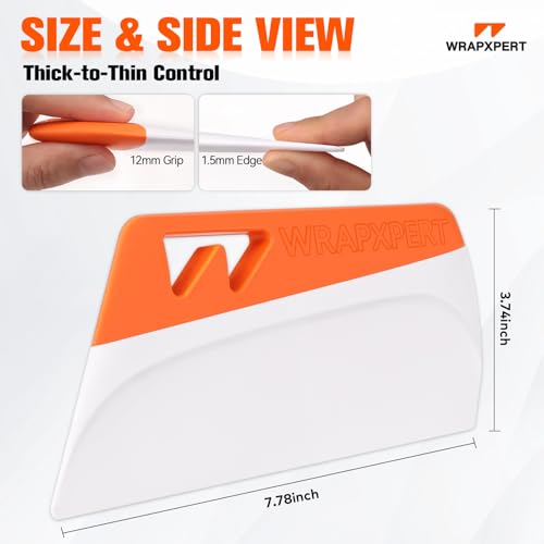 Image of WRAPXPERT Window Film Tools, Window Privacy Film & Peel and Stick Wallpaper Tool Kit, 4-in-1 DIY Starter Set with Smoothing Squeegee, Utility Knife and Blades & 180ml Adjustable Spray Bottle