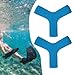 YueShengYCHUANG 2 Straps with Silicone Closure That Adjust Well and Provide Maximum Power for Spearfishing, Blue 5.5CM