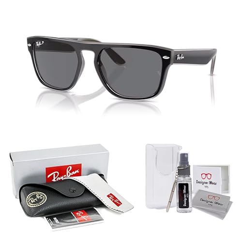 Ray-Ban RB4407 Square Sunglasses for Men for Women +BUNDLE with ACCESSORY EYEWEAR KIT2