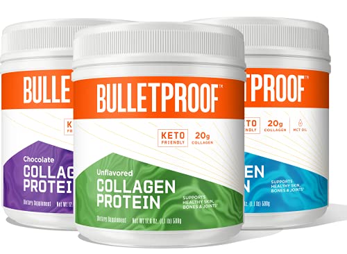 Unflavored Collagen Protein Powder, 18g Protein, 17.6 Ozâ”‚Chocolate Collagen Protein Powder with MCT Oil, 19g Protein, 17.6 Ozâ”‚Vanilla Collagen Protein Powder with MCT Oil, 19g Protein, 17.6 Oz